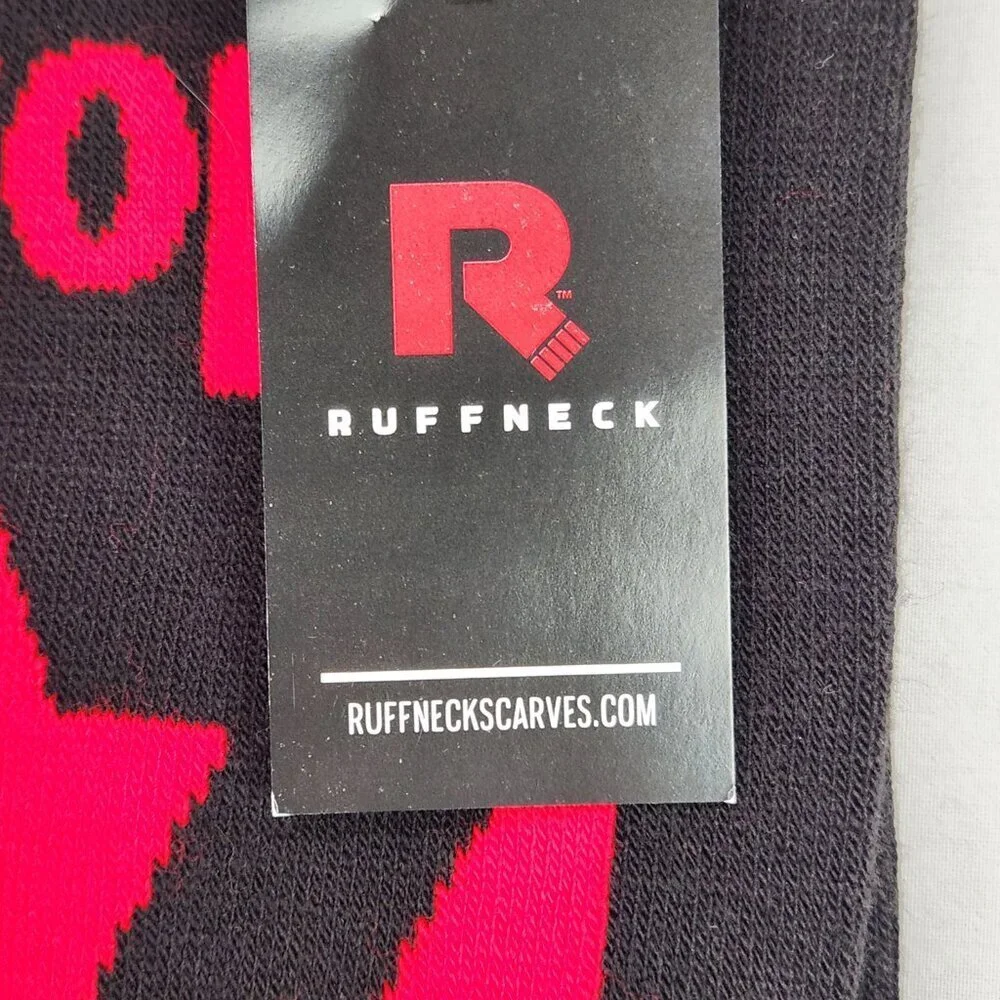 NWT Roughneck Winter Scarf Adobe Advertising Red Black 60 inches Argyle